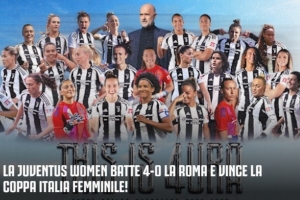 意大利女足杯决赛-尤文女足4-0大胜罗马女足，本赛季夺得双冠王